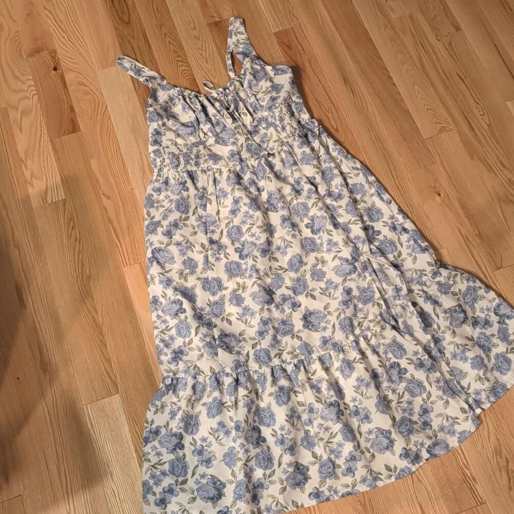 Unbranded Women's Blue and White Dress